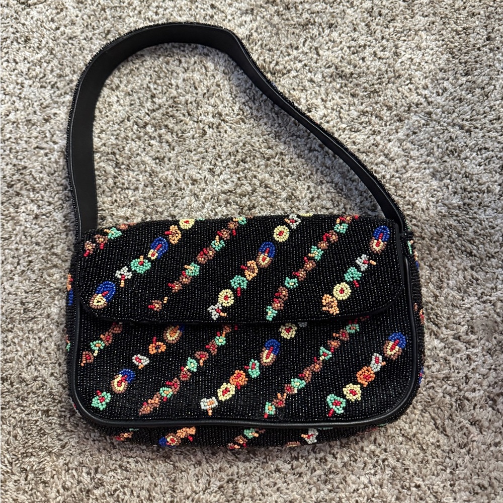 Anthropologie Fiona Beaded Women's Shoulder Bag